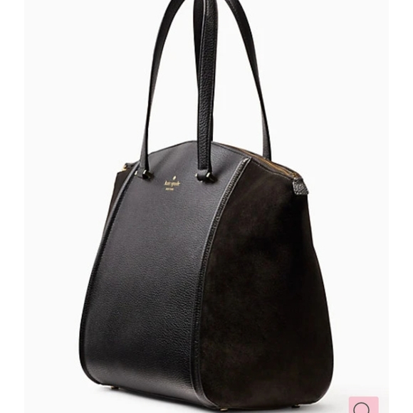 Kate Spade Lewis Drive Alanie Leather & Suede Tote Bag, Black - EUC - Picture 4 of 12